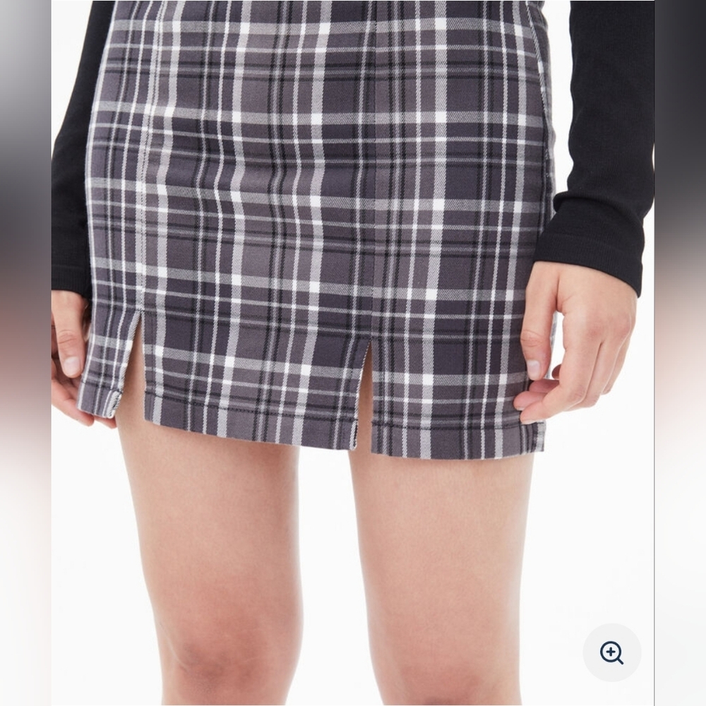 Aeropostale Y2K Plaid Notched-Hem Skirt Size  Academia Medium - Picture 2 of 16